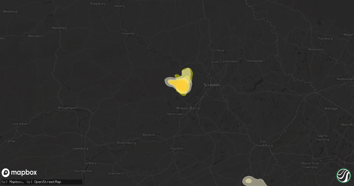 Hail map in Dallas, PA on June 24, 2013