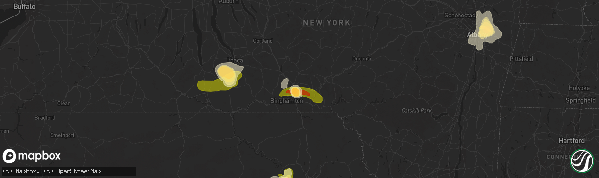 Hail map in Port Crane, NY on June 24, 2013