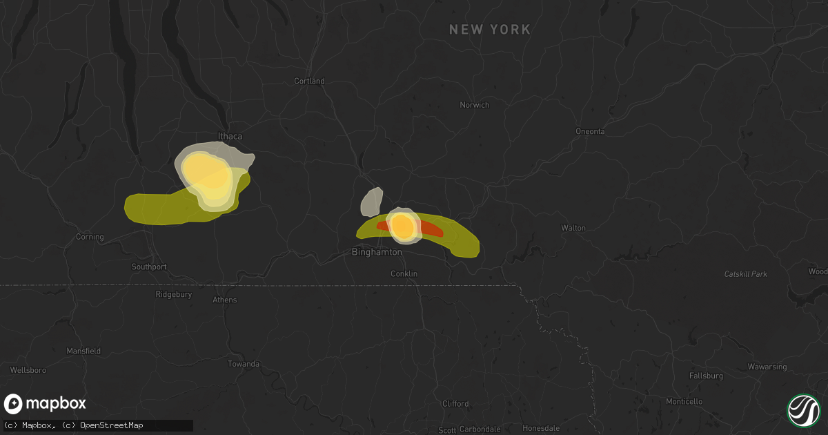 Hail map in Port Crane, NY on June 24, 2013