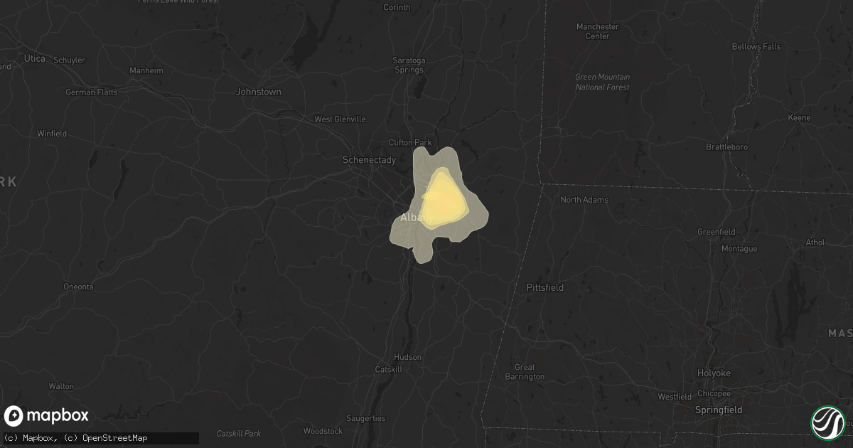 Hail map in Rensselaer, NY on June 24, 2013