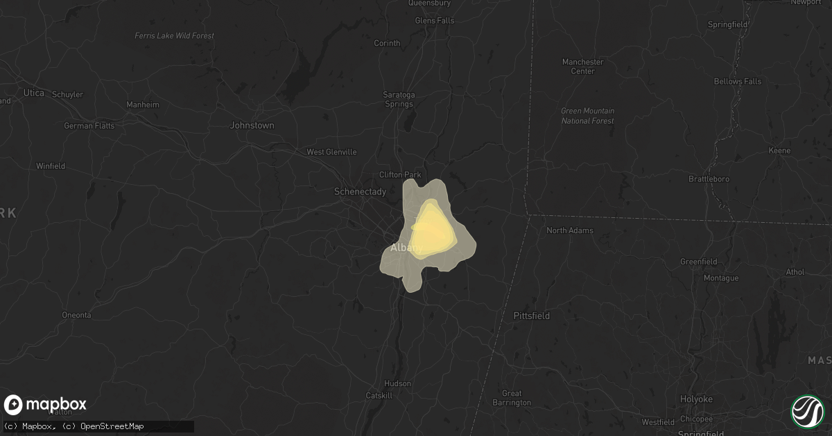 Hail map in Watervliet, NY on June 24, 2013