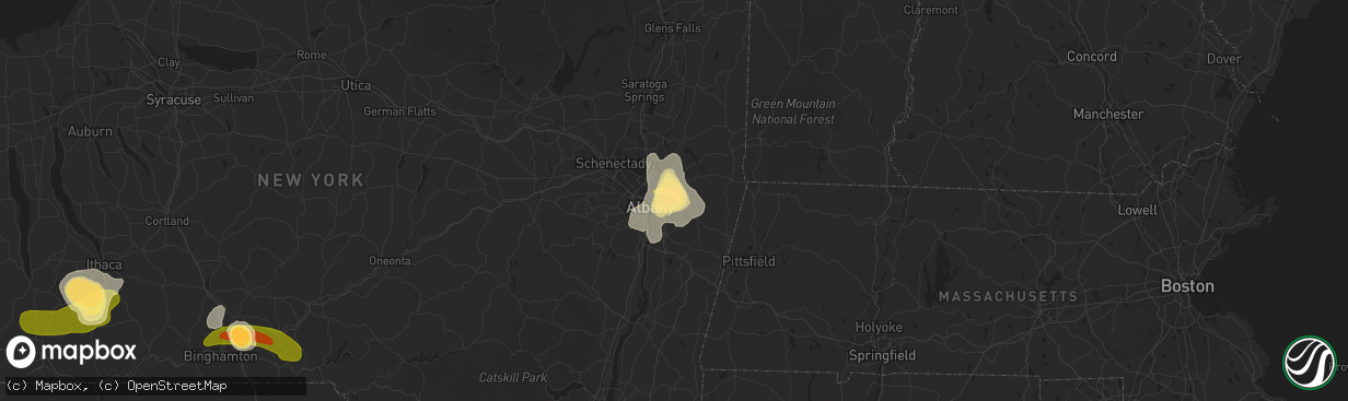 Hail map in Wynantskill, NY on June 24, 2013