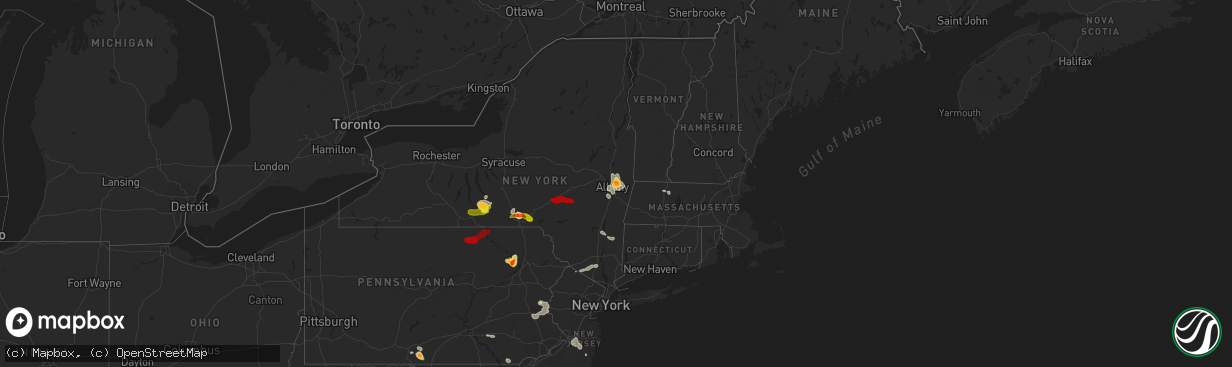 Hail map on June 24, 2013