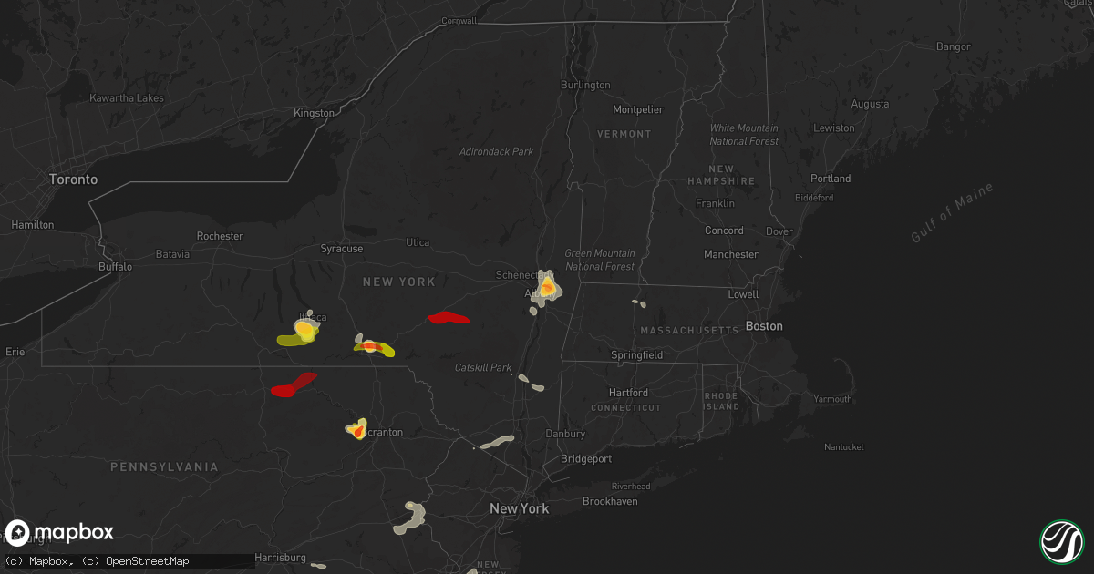 Hail map on June 24, 2013