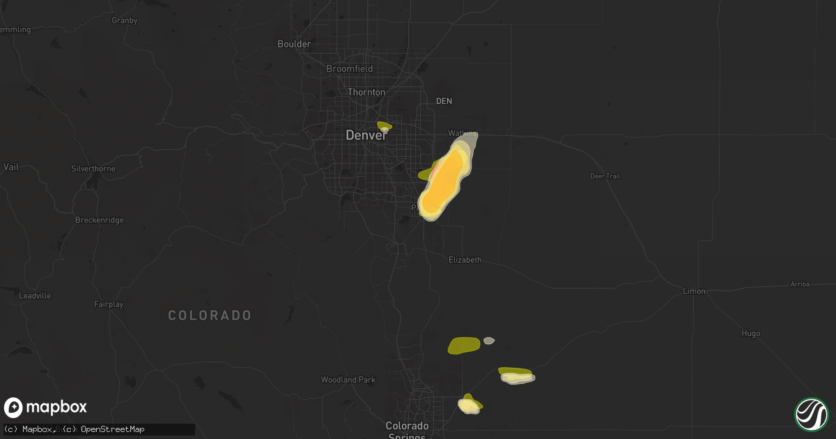 Hail map in Parker, CO on June 24, 2014