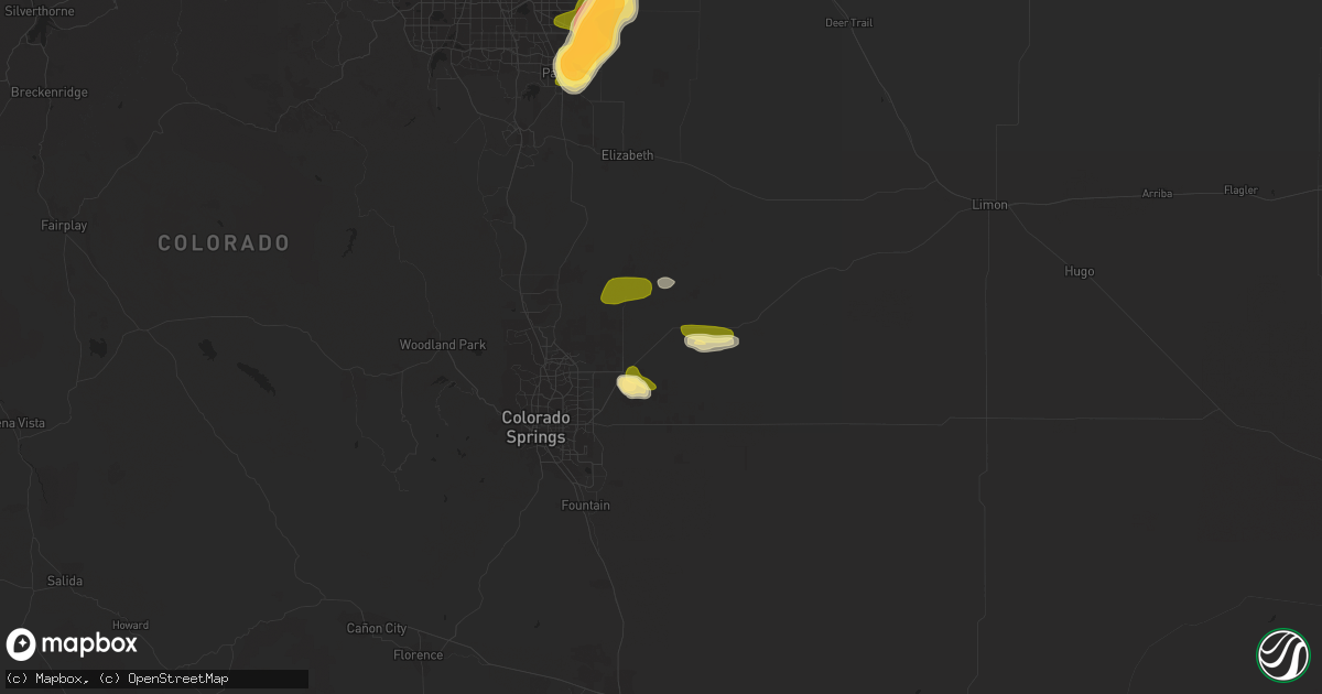Hail map in Peyton, CO on June 24, 2014