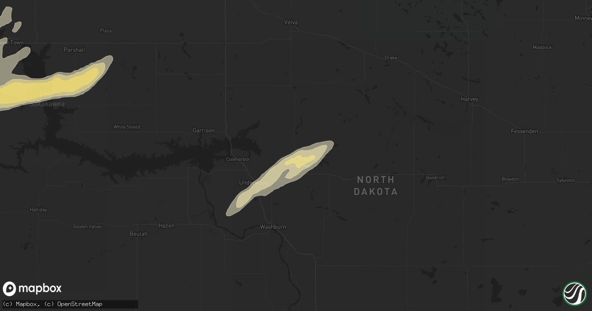 Hail map in Turtle Lake, ND on June 24, 2016