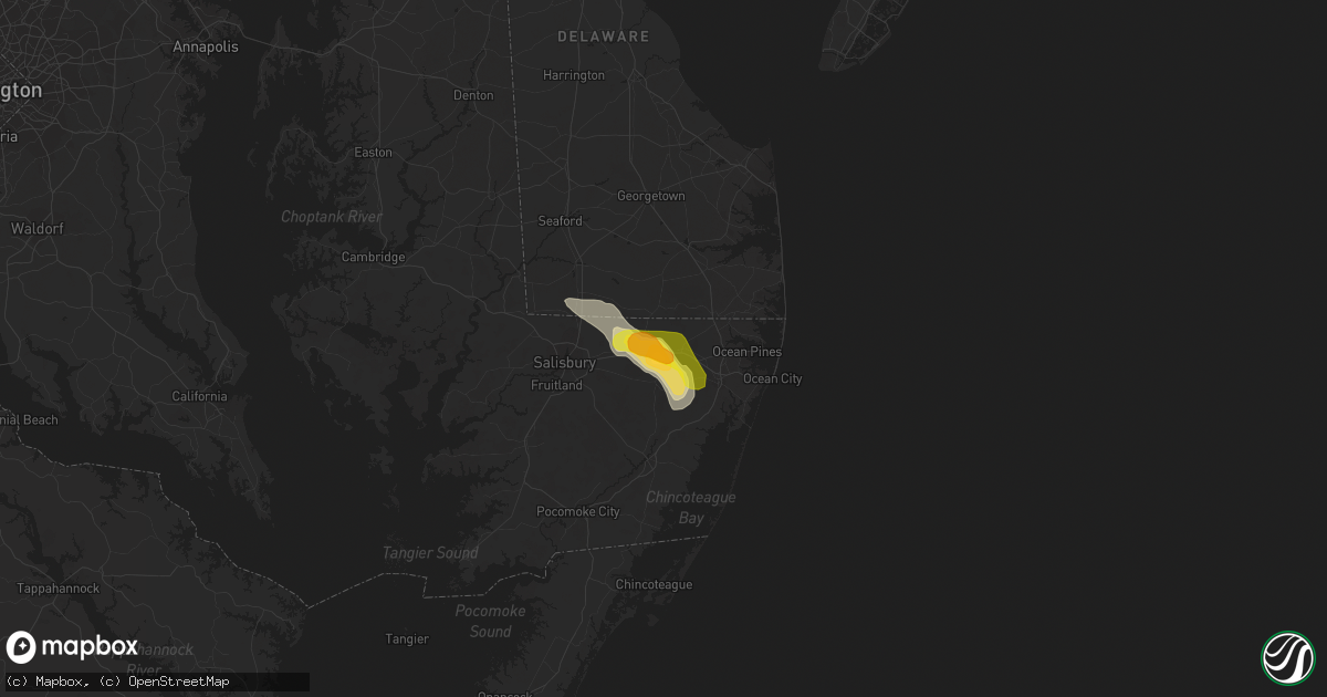 Hail map in Willards, MD on June 24, 2016