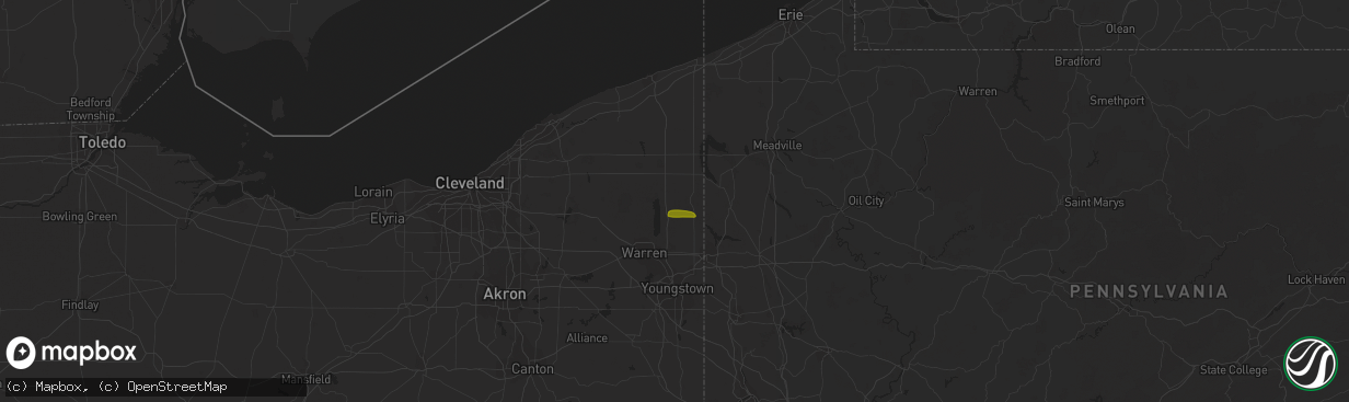 Hail map in Farmdale, OH on June 24, 2017