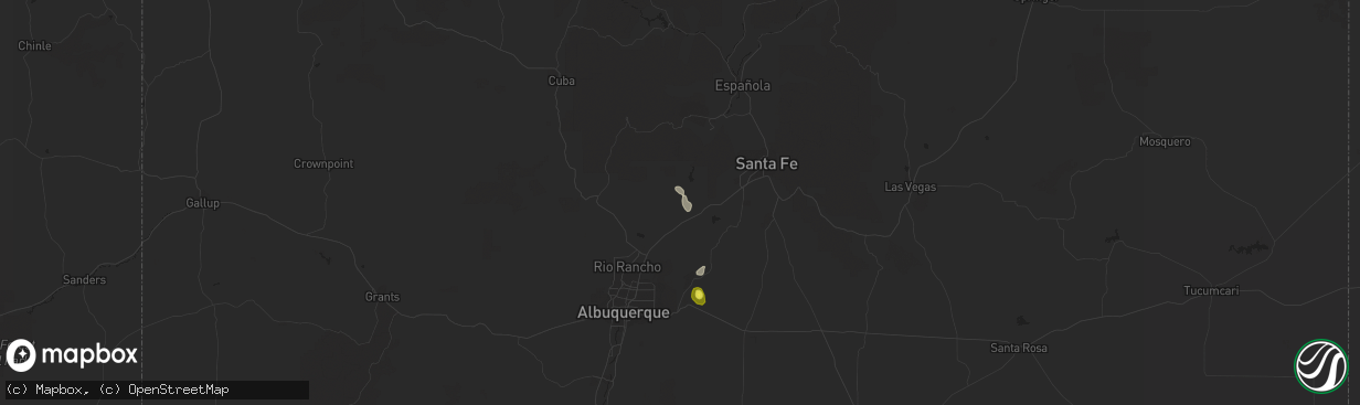 Hail map in Santo Domingo Pueblo, NM on June 24, 2017