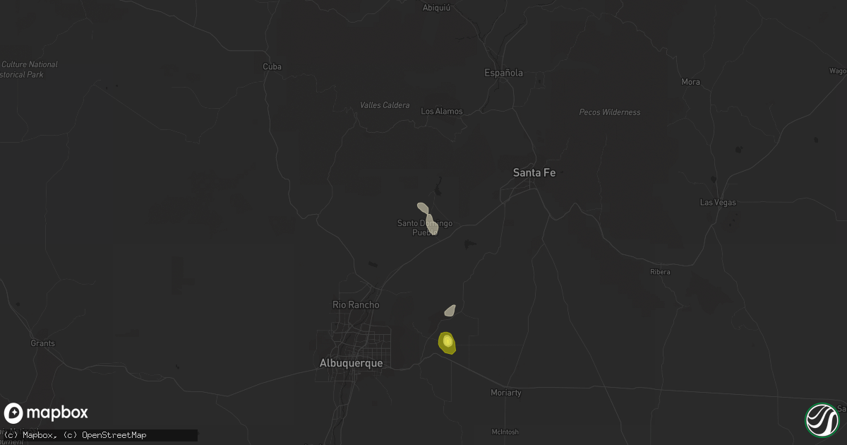 Hail map in Santo Domingo Pueblo, NM on June 24, 2017
