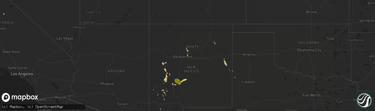 Hail map on June 24, 2017