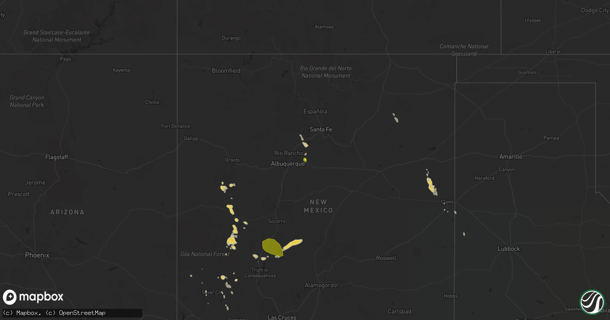 Hail map on June 24, 2017