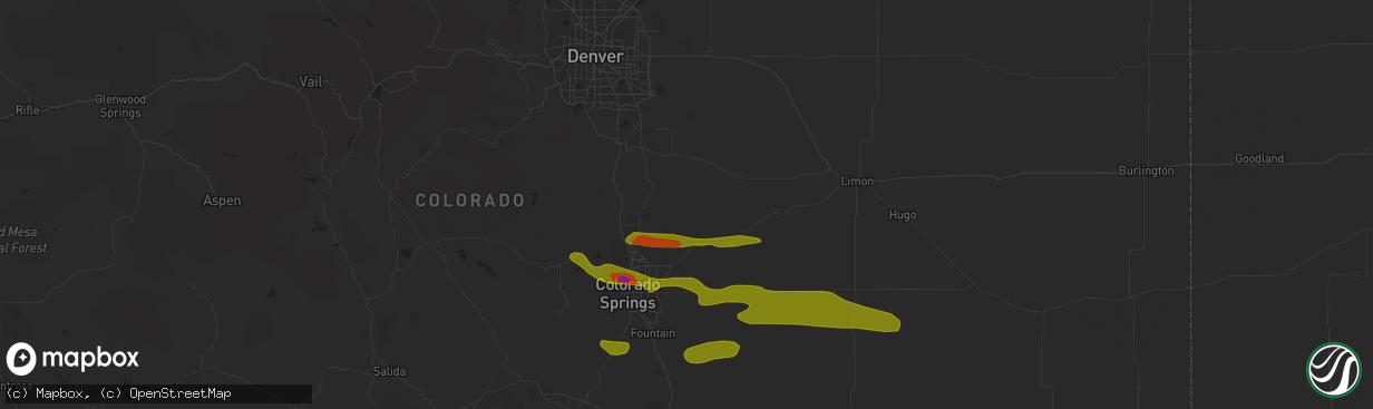 Hail map in Elbert, CO on June 24, 2018