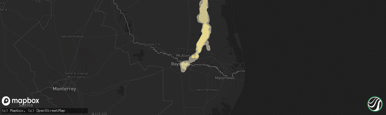 Hail map in Donna, TX on June 24, 2019