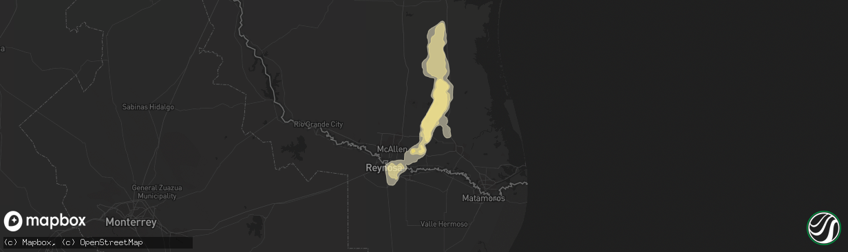 Hail map in Edcouch, TX on June 24, 2019