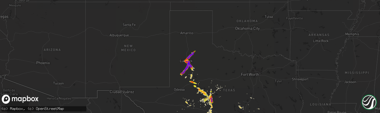 Hail map on June 24, 2019