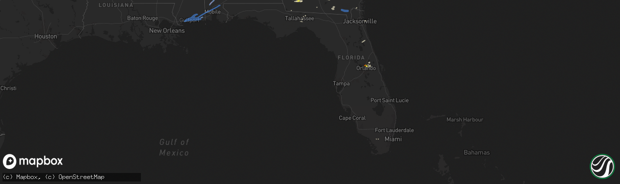 Hail map in Florida on June 24, 2020