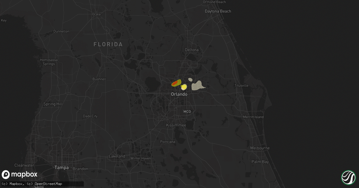 Hail map in Orlando, FL on June 24, 2020
