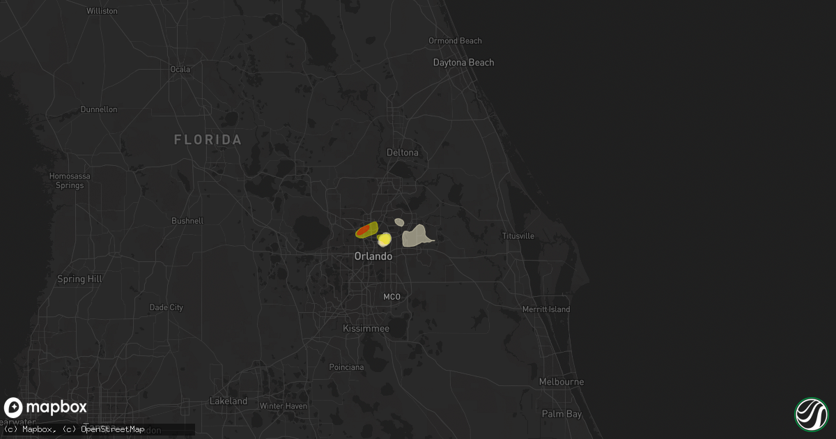 Hail map in Oviedo, FL on June 24, 2020