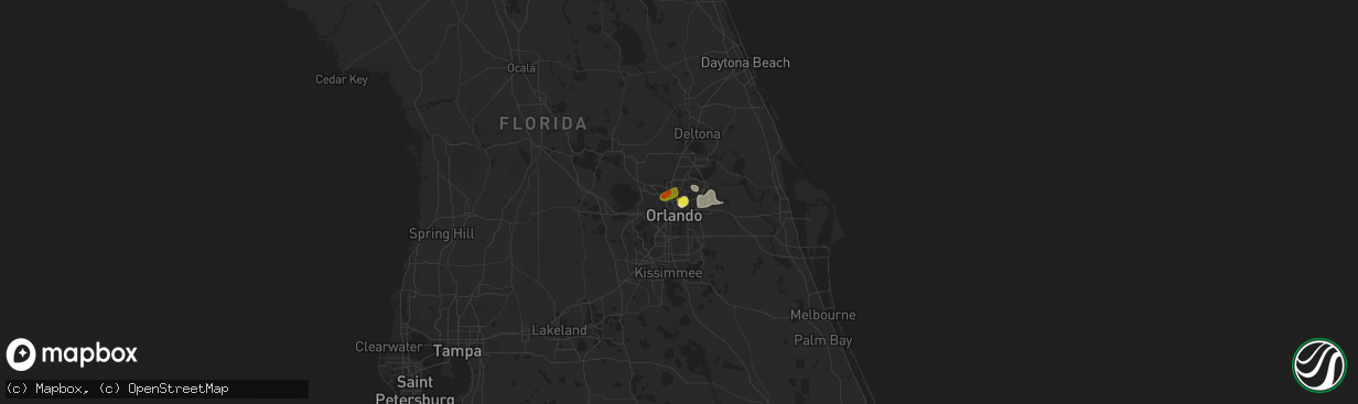 Hail map in Winter Park, FL on June 24, 2020