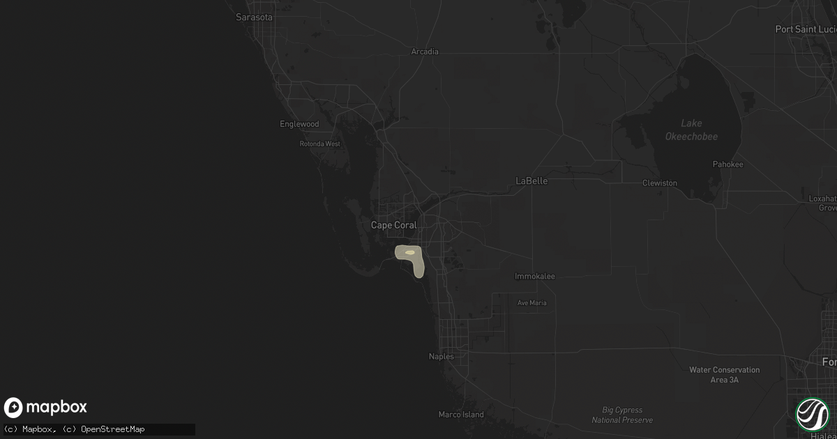 Hail map in Fort Myers, FL on June 24, 2021
