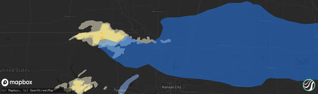 Hail map in Saint Joseph, MO on June 24, 2021