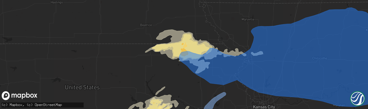 Hail map in Seneca, KS on June 24, 2021