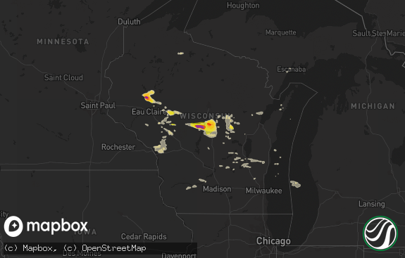 Hail map preview on 06-24-2021