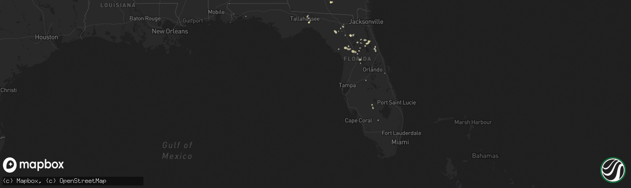 Hail map in Florida on June 24, 2022