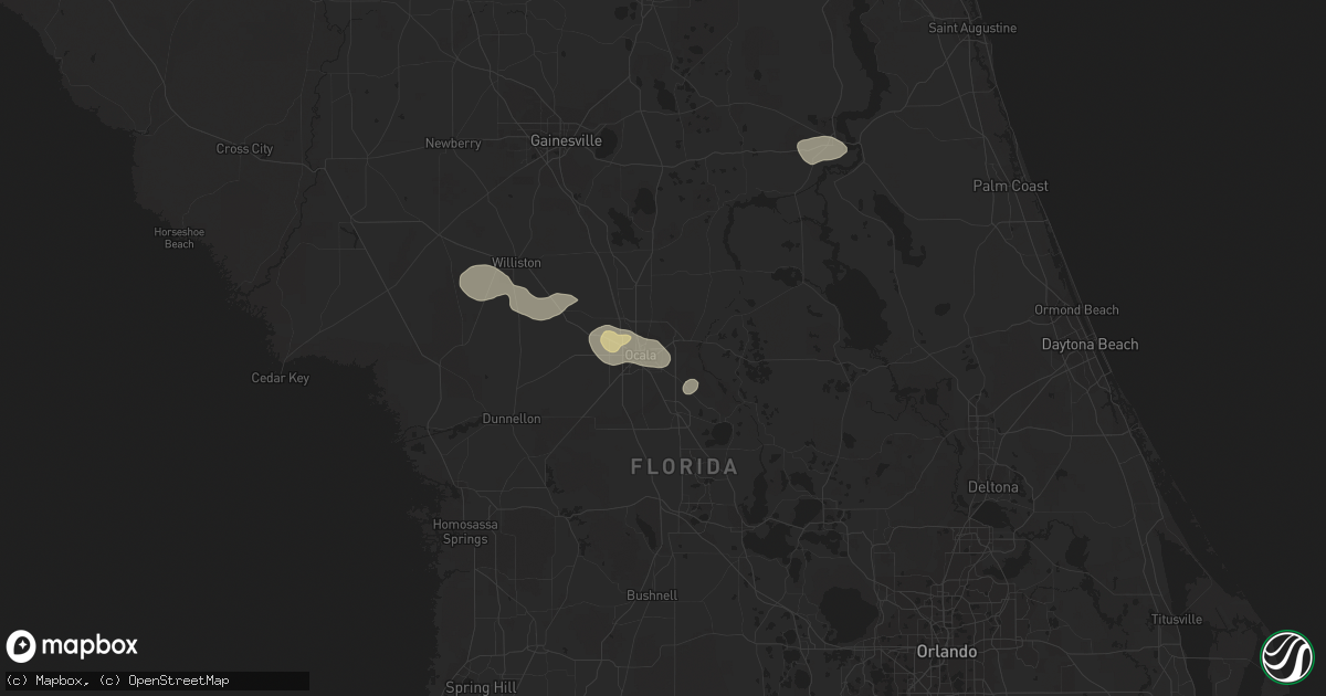 Hail map in Ocala, FL on June 24, 2022