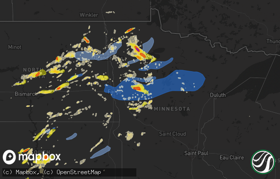 Hail map preview on 06-24-2022