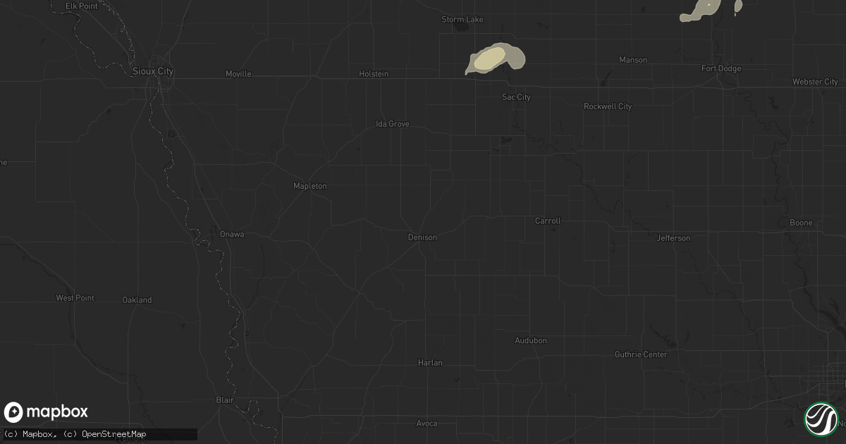 Hail map in Agency, IA on June 24, 2023