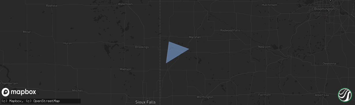 Hail map in Arco, MN on June 24, 2023