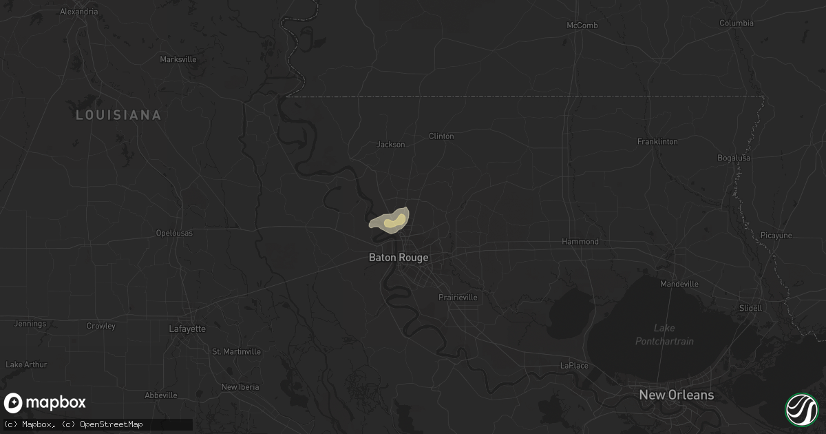Hail map in Baker, LA on June 24, 2023