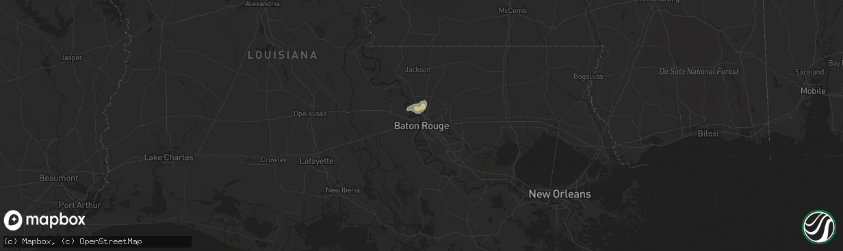 Hail map in Baton Rouge, LA on June 24, 2023