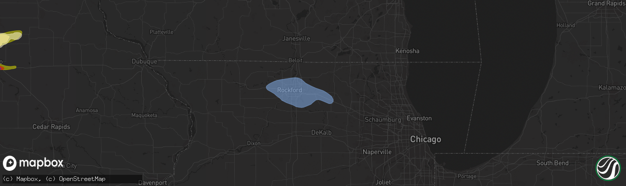 Hail map in Belvidere, IL on June 24, 2023