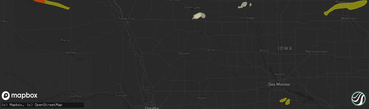 Hail map in Douds, IA on June 24, 2023