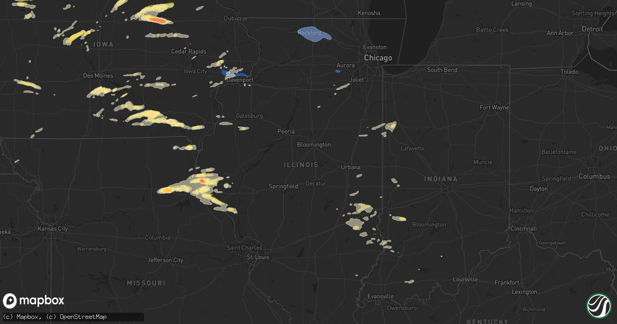 Hail map in Illinois on June 24, 2023