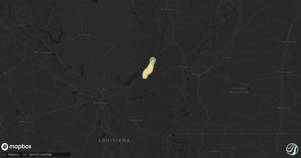 Hail map in Jonesville, LA on June 24, 2023