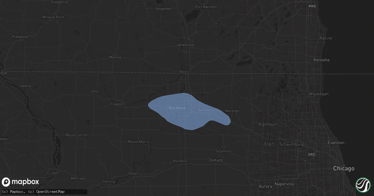 Hail map in Loves Park, IL on June 24, 2023