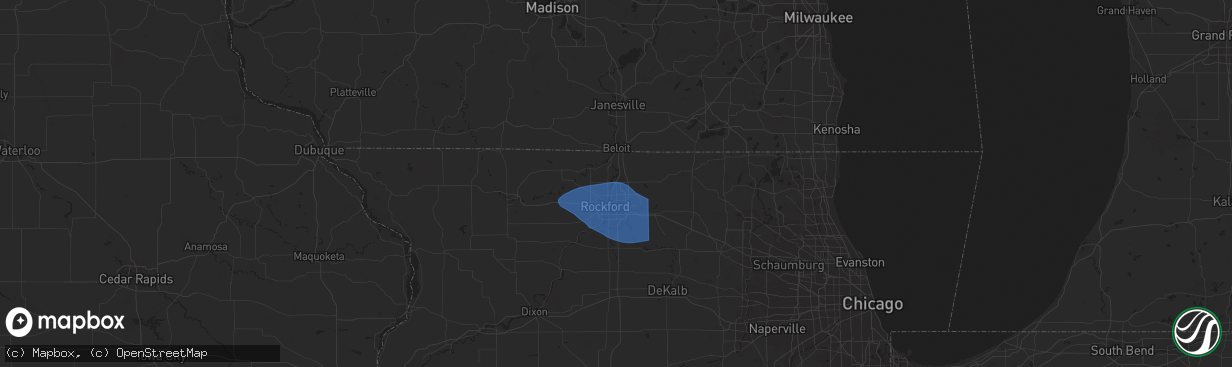 Hail map in Machesney Park, IL on June 24, 2023