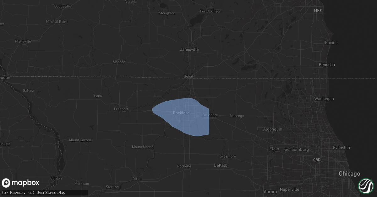 Hail map in Machesney Park, IL on June 24, 2023
