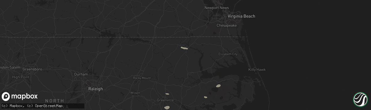 Hail map in Ahoskie, NC on June 24, 2024