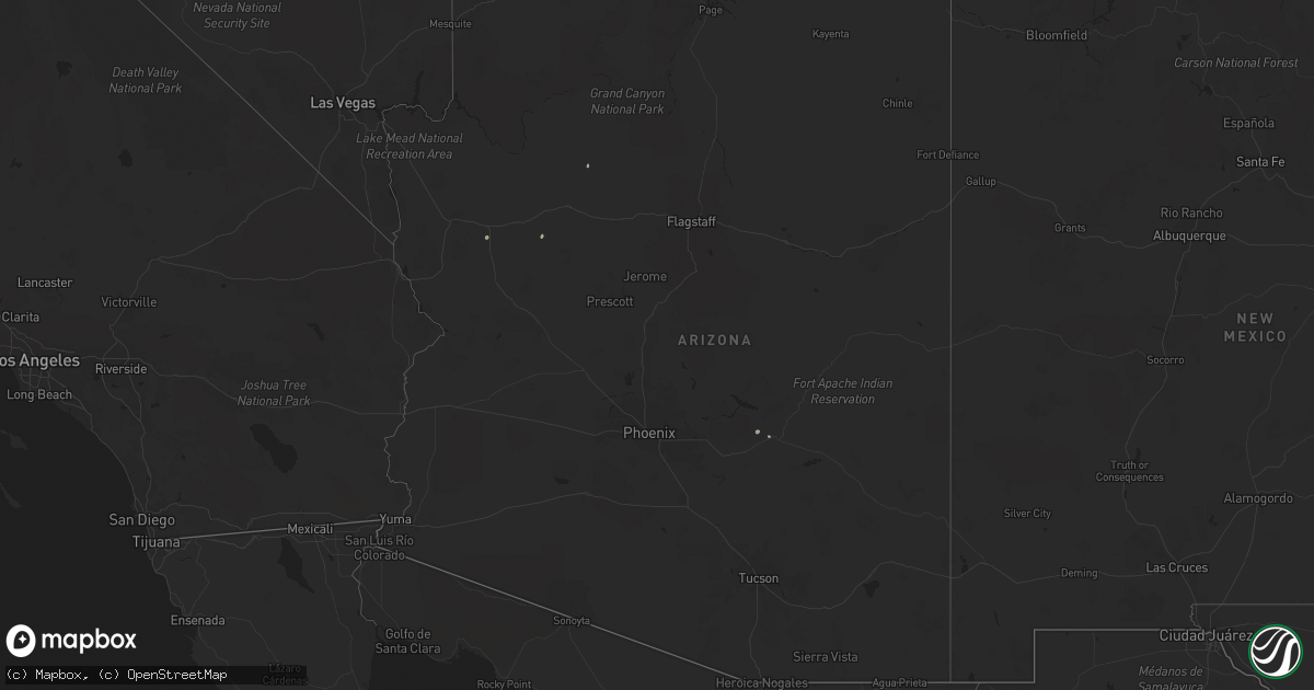Hail map in Arizona on June 24, 2024