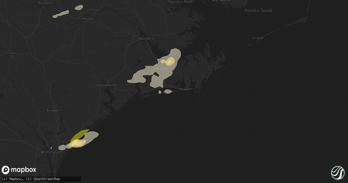 Hail map in Atlantic Beach, NC on June 24, 2024
