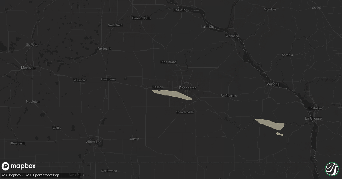 Hail map in Byron, MN on June 24, 2024
