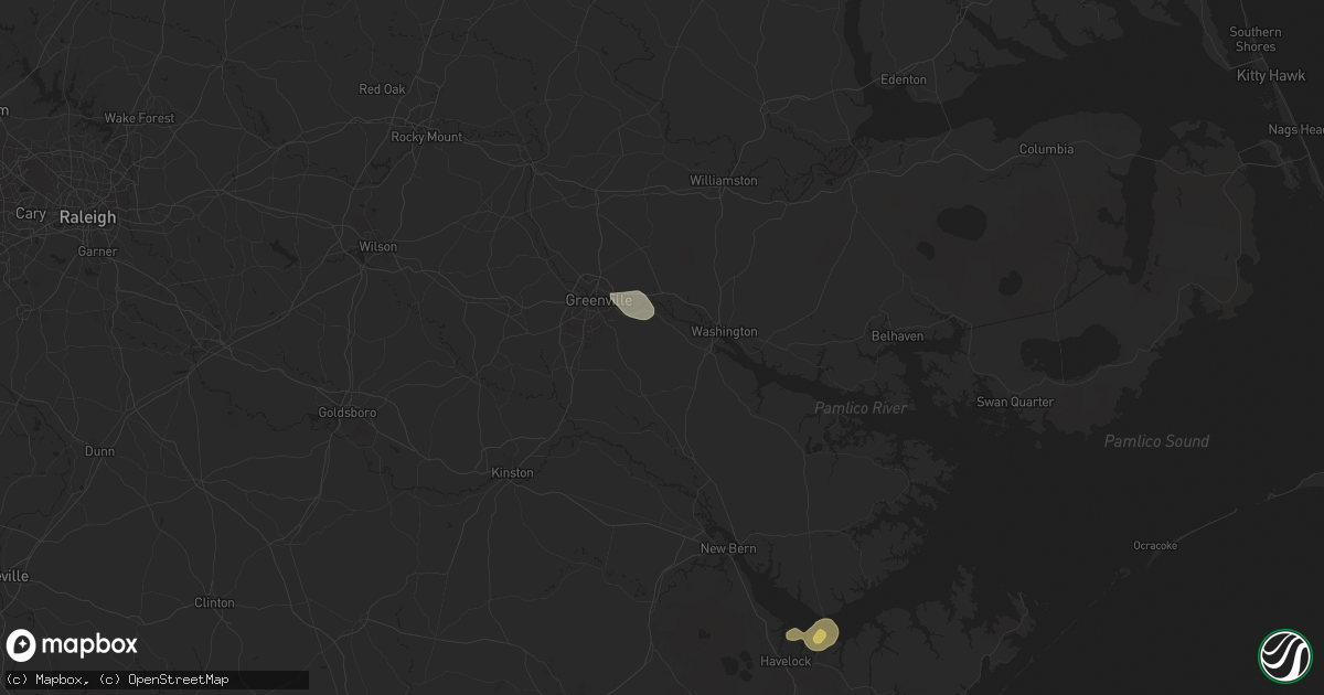 Hail map in Grimesland, NC on June 24, 2024