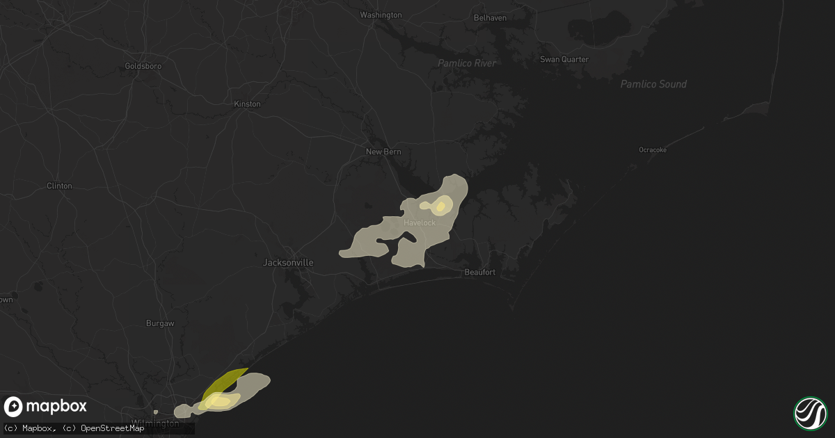 Hail map in Havelock, NC on June 24, 2024
