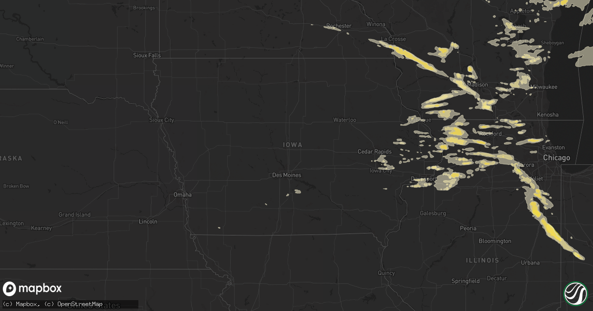Hail map in Iowa on June 24, 2024